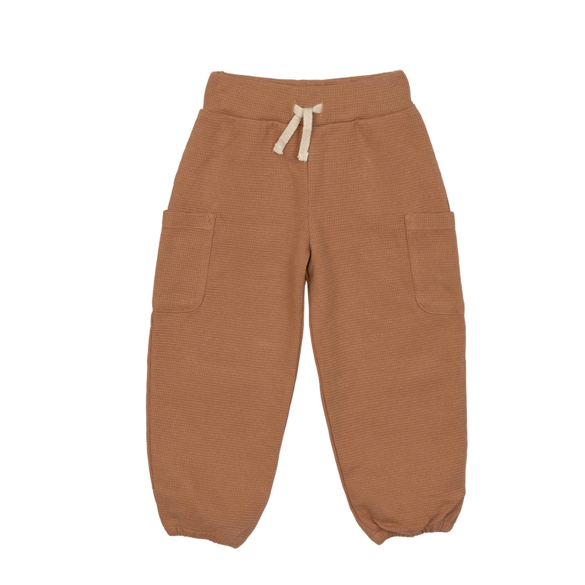 Kinder Cargohose in Waffelstruktur Little Gang aus Bio-Baumwolle