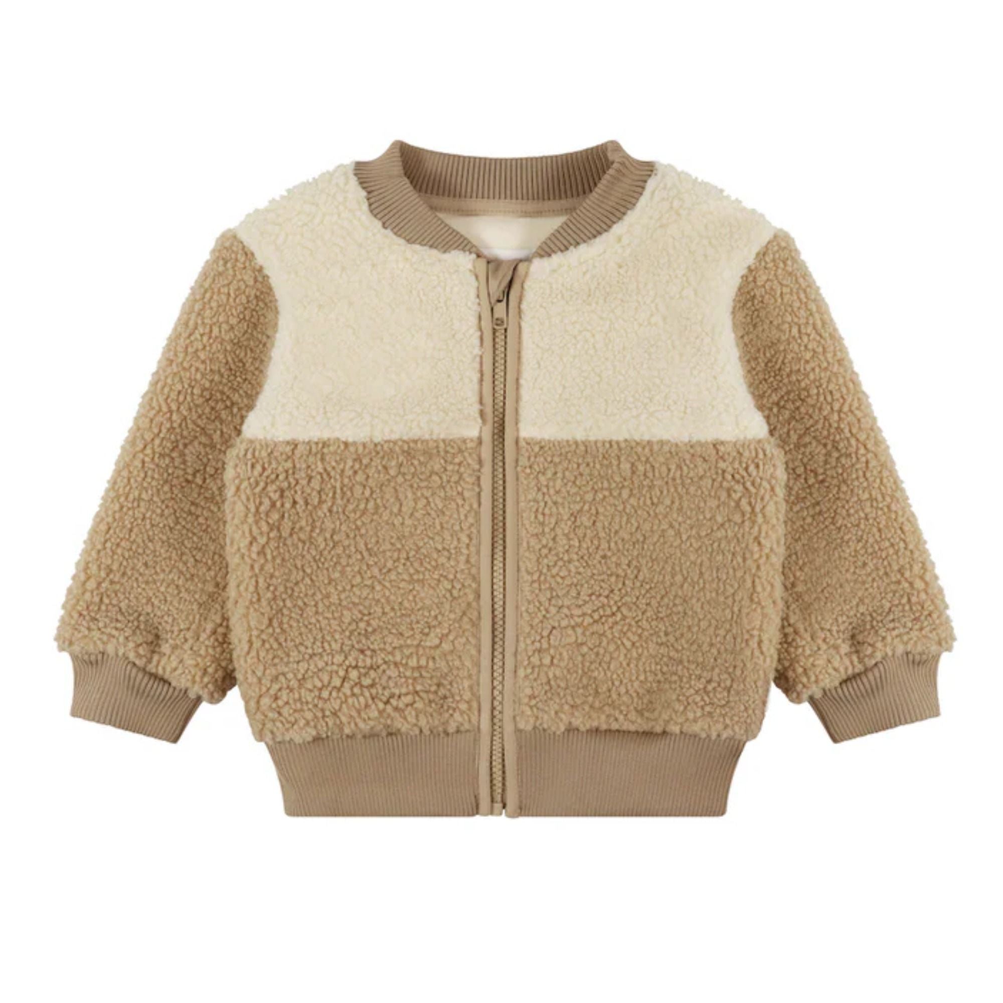 Teddy Jacke 'beige & caramel'