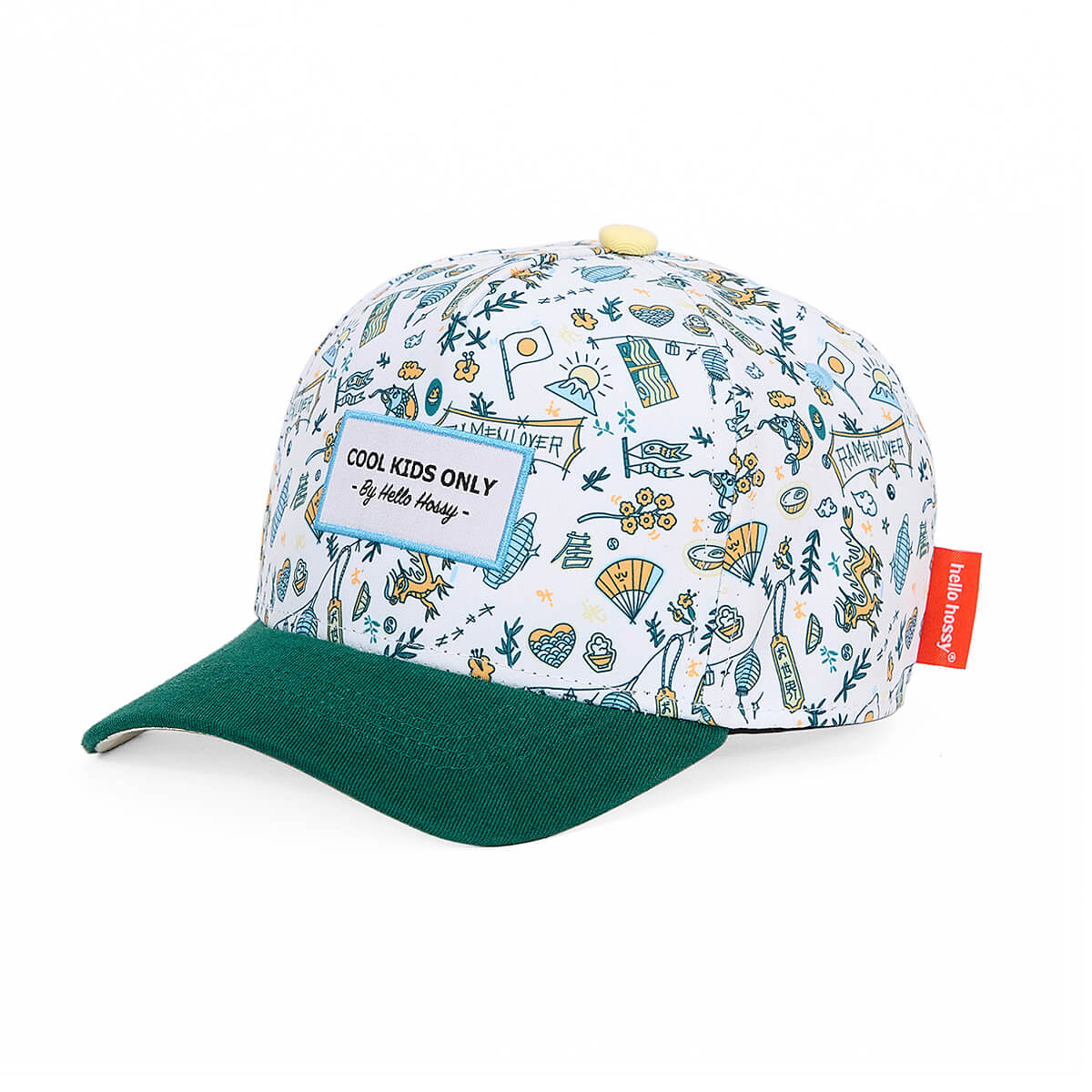 Kappe mit Print aus recyceltem Polyester