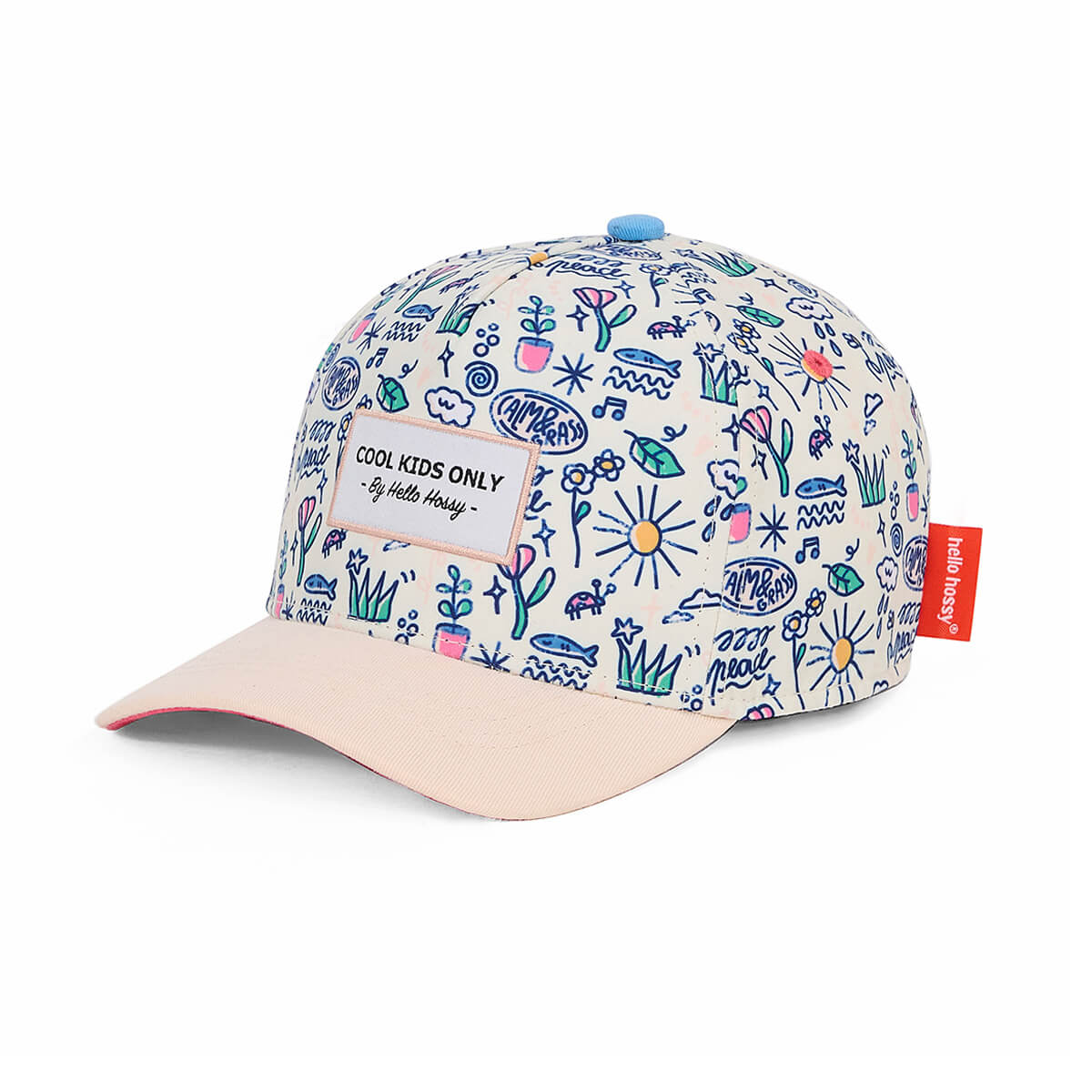 Kappe mit Print aus recyceltem Polyester