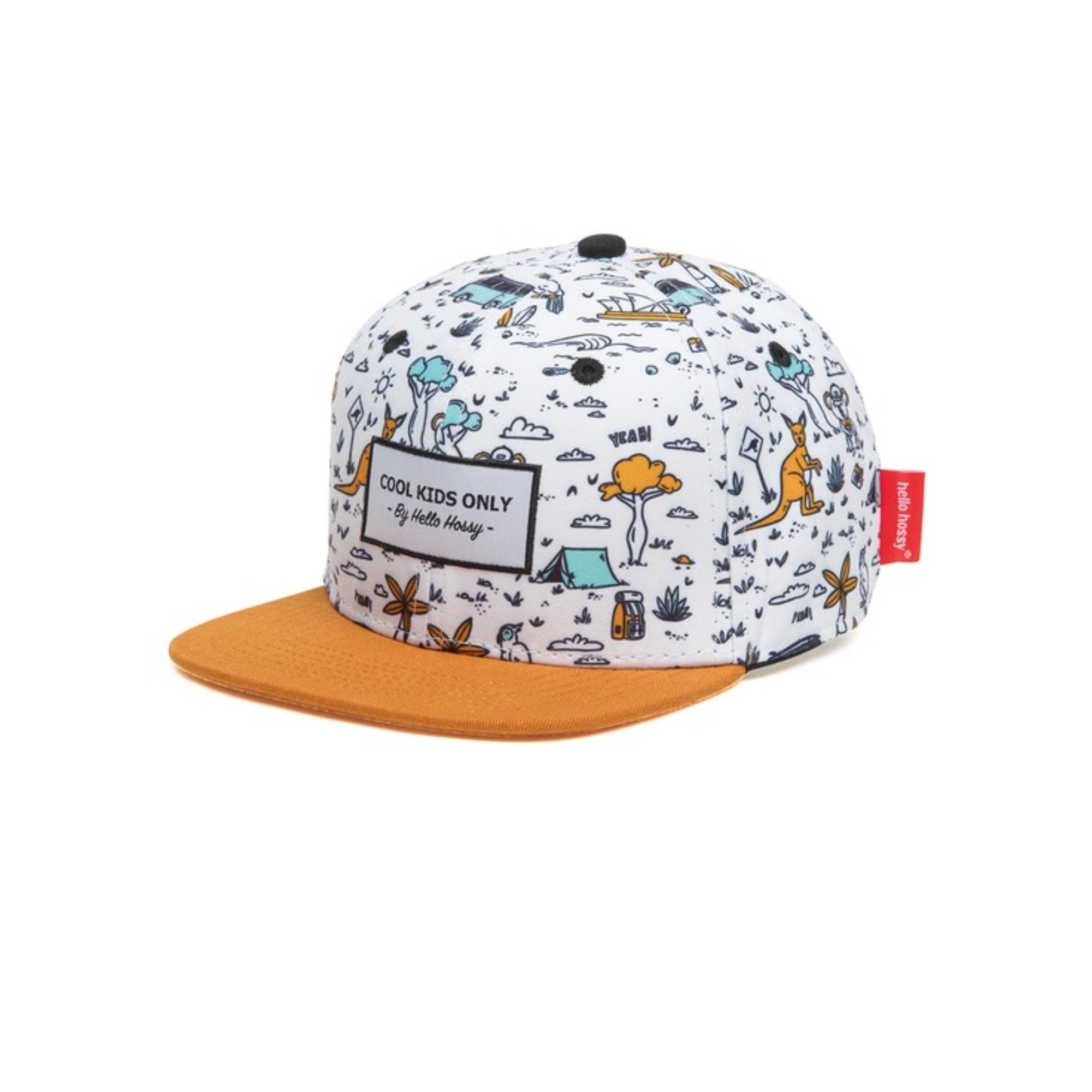 Kappe mit Print aus recyceltem Polyester
