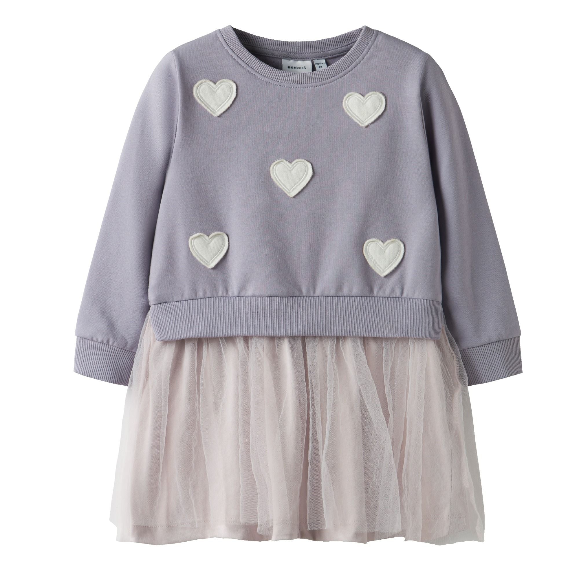 Kinder Sweatkleid mit Tüllrock aus Bio-Baumwolle