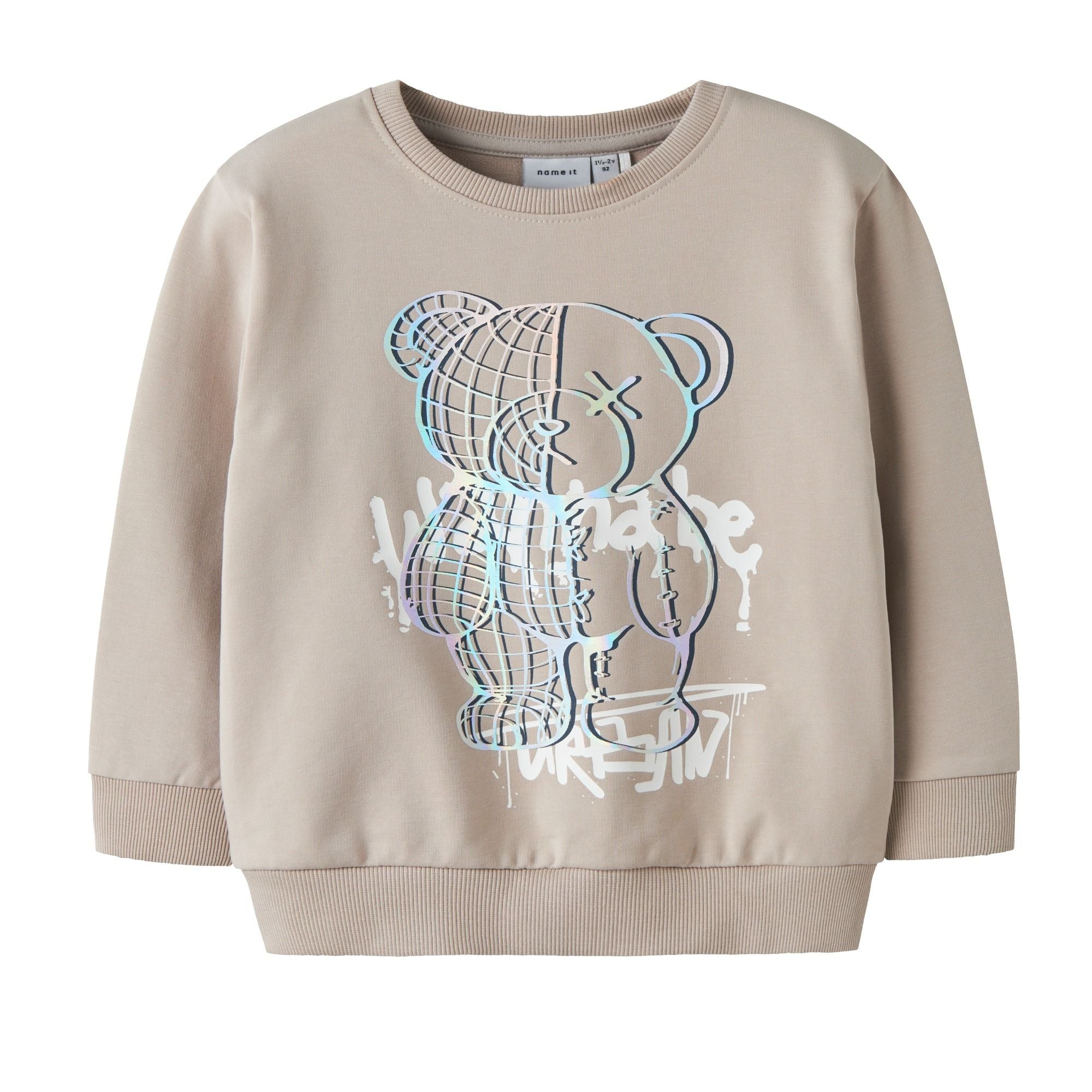 Kinder Sweatshirt mit Holo Print aus Baumwolle