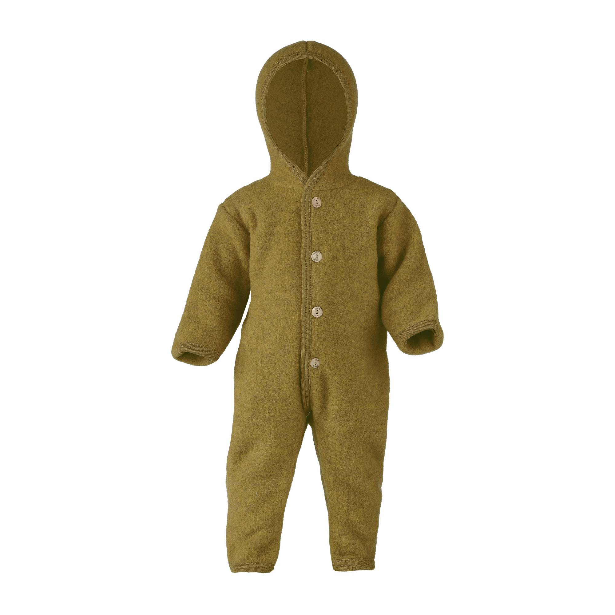 Baby-Overall mit Kapuze aus 100% Schurwolle