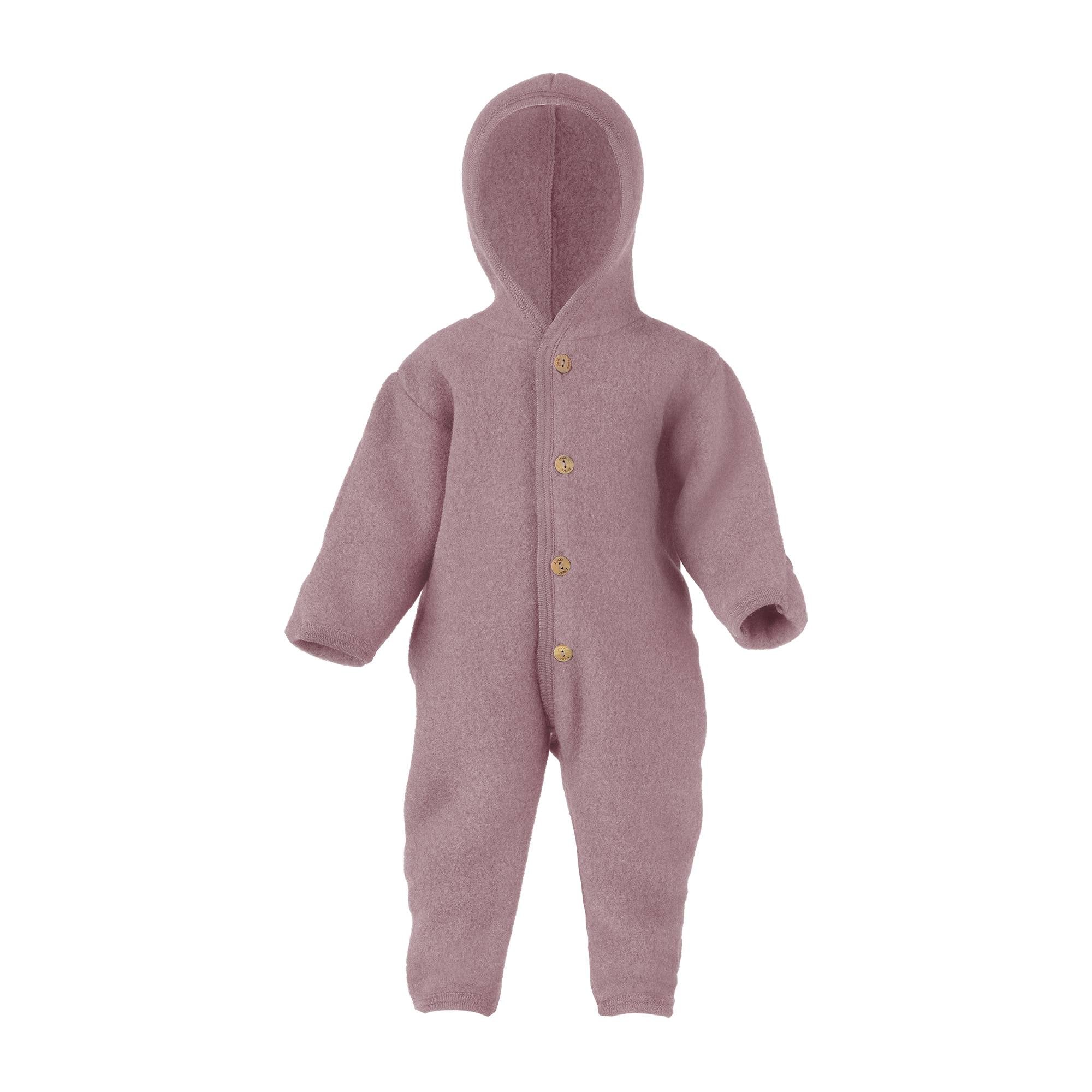 Baby-Overall mit Kapuze aus 100% Schurwolle