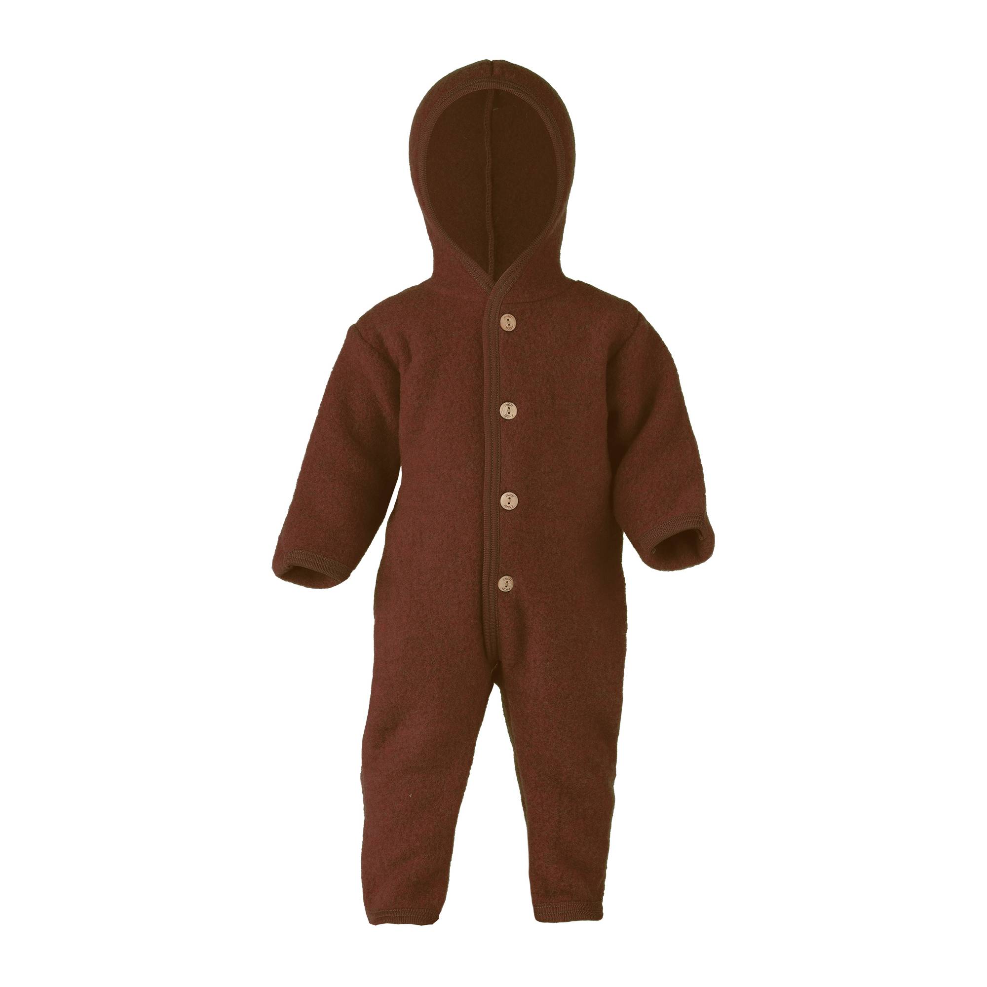 Baby-Overall mit Kapuze aus 100% Schurwolle