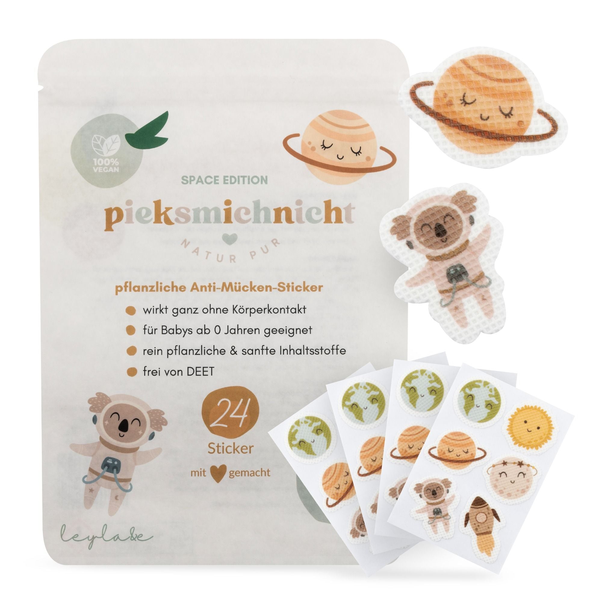 Anti-Mücken-Sticker Pflanzlich 24er Pack
