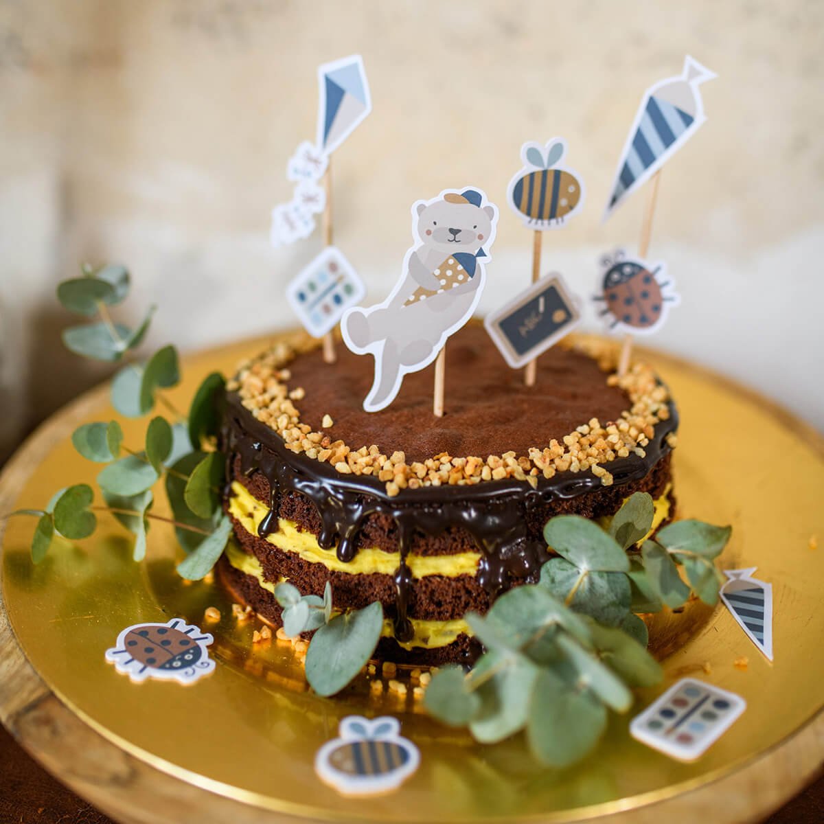 Cake Topper zur Einschulung von Ava & Yves kaufen - Kinderzimmer,, Babykleidung & mehr