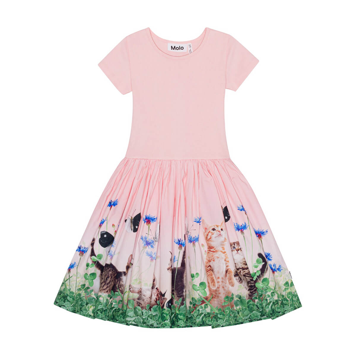 Kleid Kurzarm aus 100% Bio Baumwolle  Modell: Cissa
