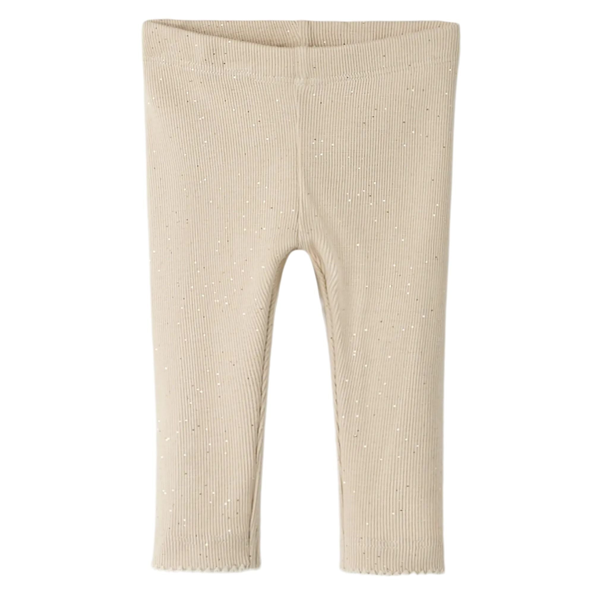 Baby glitzer Ripp-Leggings aus Bio-Baumwolle