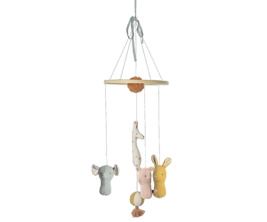 Kuschelfreunde Mobile aus Baumwolle und Leinen von Maileg kaufen - Baby, Kinderzimmer, Geschenke, Babykleidung & mehr