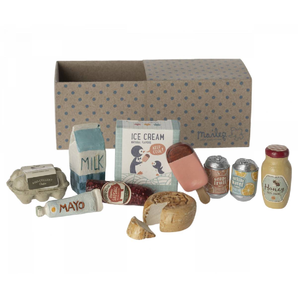 Miniatur Lebensmittelbox 9-teilig von Maileg kaufen - Spielzeug, Geschenke, Babykleidung & mehr